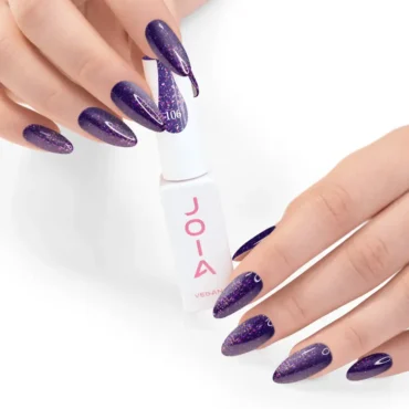 Violetter Gel Lack mit Glitzer