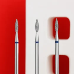Diamantfräse „FLAMME spitze“ BLAU, durchmesser 1,6/2,1mm