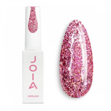 Purpur-Rosa Gellack mit Glitzer JOIA vegan 128