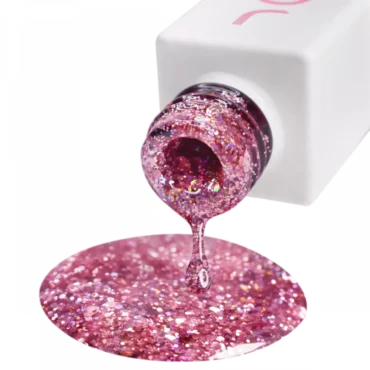 Purpur-Rosa Gellack mit Glitzer JOIA vegan 128