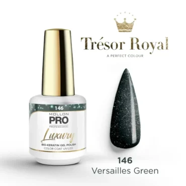 Grünes UV Nagellack von Mollon Pro, Kollektion Tresor Royal