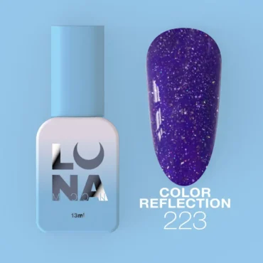 Gellack reflection mit glitzer, 223 blau lila