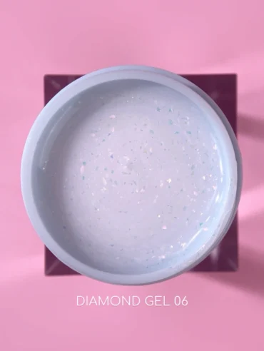 UV Builder Gel mit Glitzern, Diamond weiß