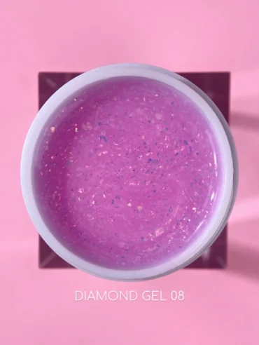 UV Builder Gel mit Glitzern, Diamond lila