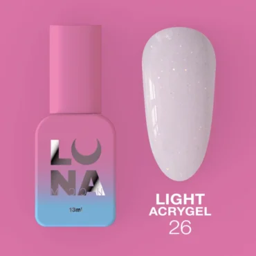 UV Builder Gel Light Acrygel, 27 Glitzer Weiß