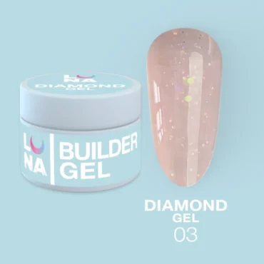 UV Builder Gel mit Glitzern, Diamond Nude