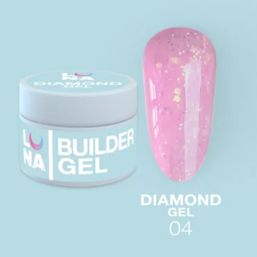 UV Builder Gel mit Glitzern, Diamond Pink