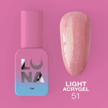 UV Builder Gel Light Acrygel, 51 nude glitzer