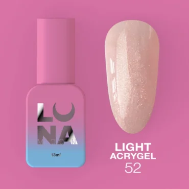 UV Builder Gel Light Acrygel, 52 nude braun glitzer