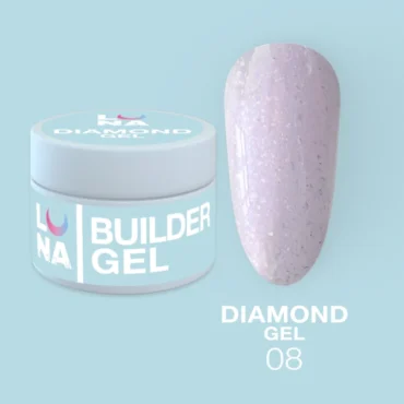 UV Builder Gel mit Glitzern, Diamond lila