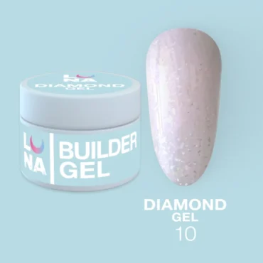 UV Builder Gel mit Glitzern, Diamond nude rosa