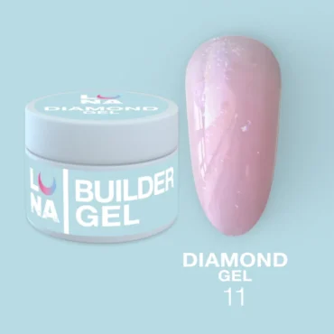 UV Builder Gel mit Glitzern, Diamond 11 rosa