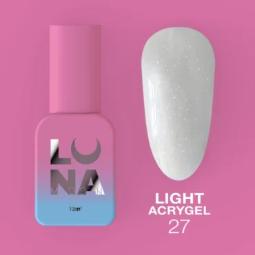 UV Builder Gel Light Acrygel, 27 Glitzer Weiß