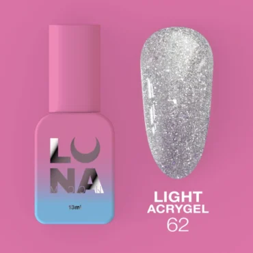 UV Builder Gel Light Acrygel, reflection 62 silber