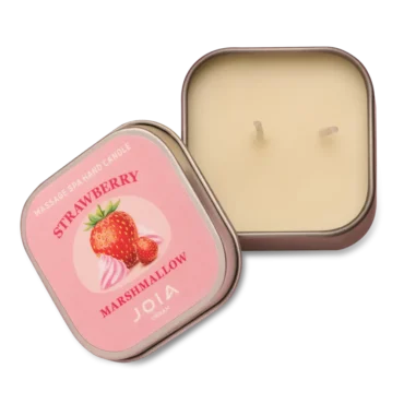 Massage Spa Handkerze Erdbeer Marshmallow JOIA vegan, 65 ml – Bild 3
