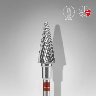 Hartmetall-Nagelfräser für Linkshänder Rot EXPERT Kopfdurchmesser 6 mm / 14 mm