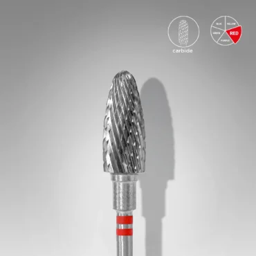 Hartmetall-Nagelfräser für Linkshänder Maisrot EXPERT Kopfdurchmesser 6 mm / 14 mm