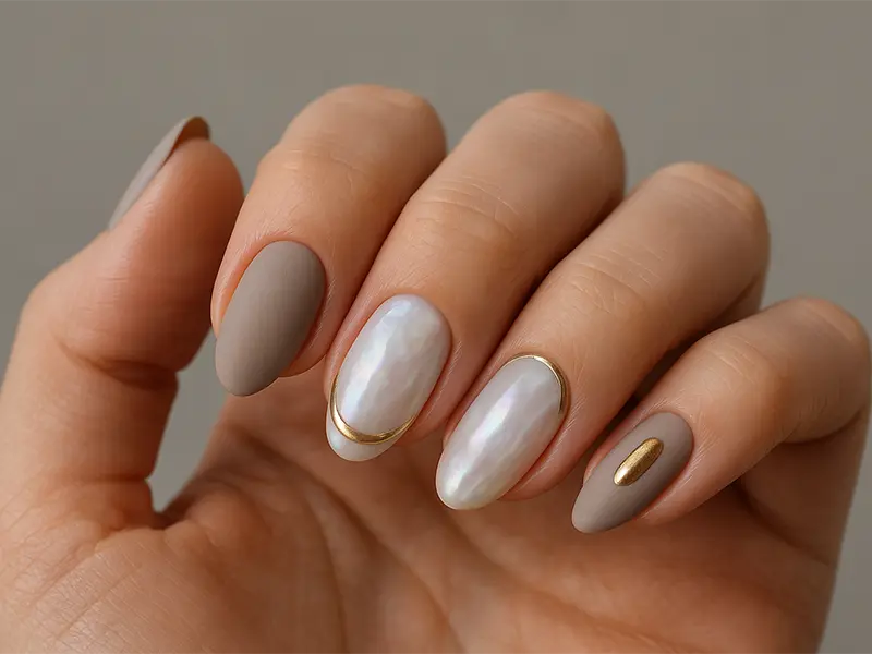 Nail-Art mit unkonventionellen Materialien foto