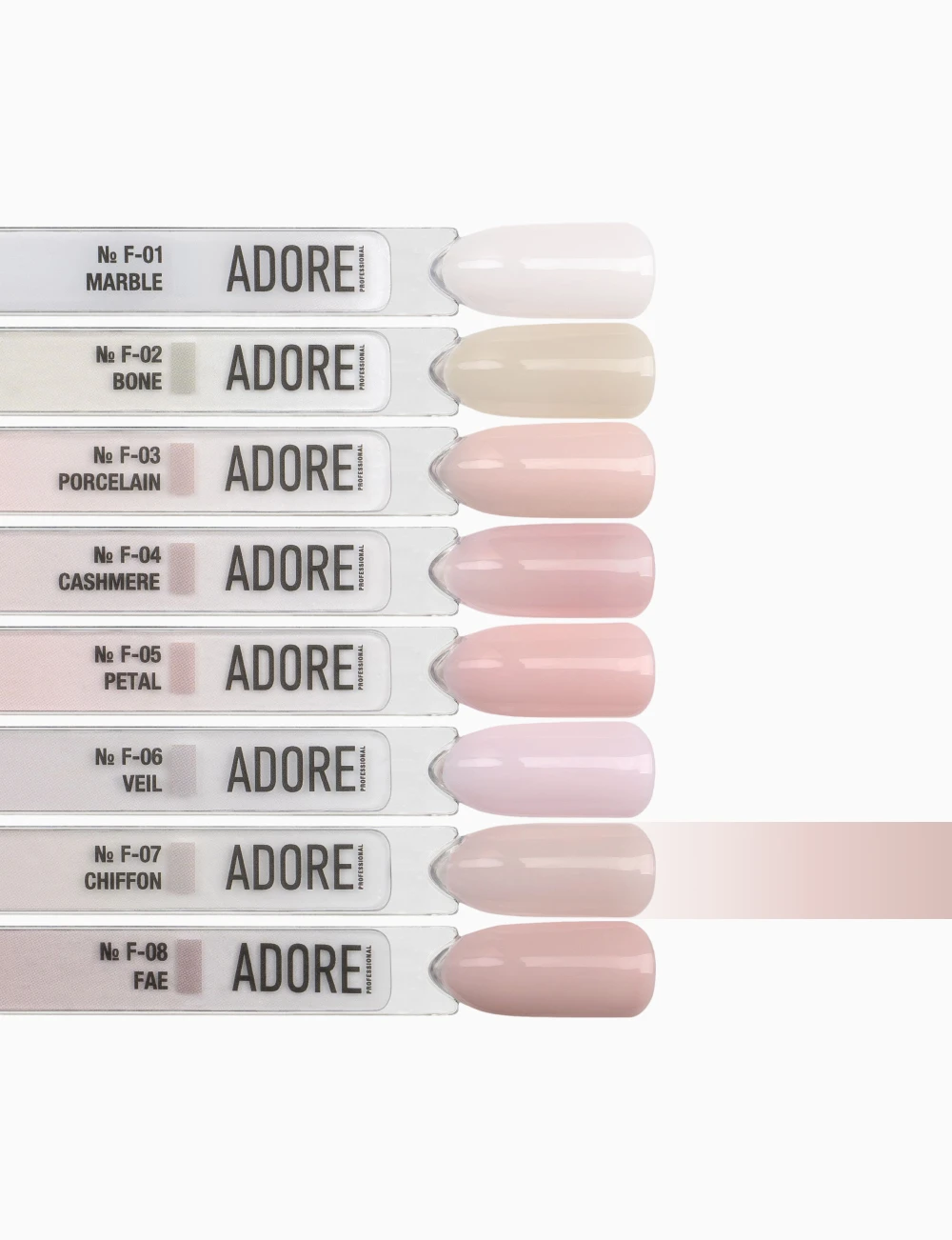 ADORE French Gellack F-07 Chiffon - 8 ml / 12 ml – Bild 3