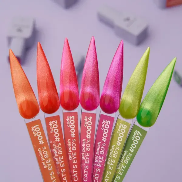 COLOR GEL POLISH CAT`S EYE "DNKa", 12 ml #0002 80`s – Bild 2