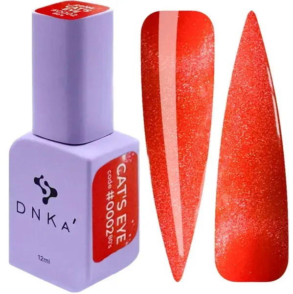 COLOR GEL POLISH CAT`S EYE "DNKa", 12 ml #0002 80`s