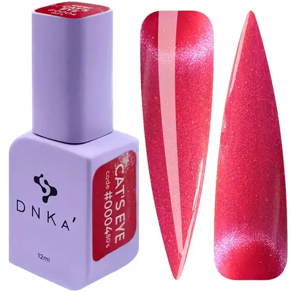 COLOR GEL POLISH CAT`S EYE "DNKa", 12 ml #0004 80`s