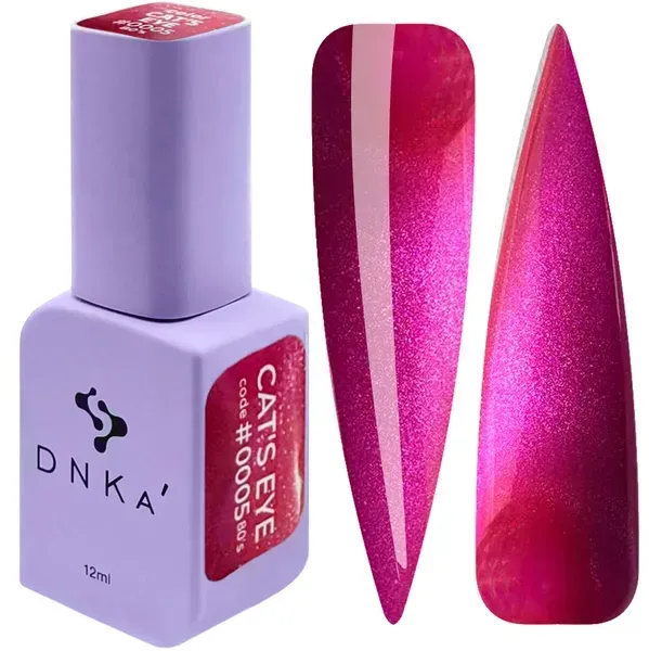 COLOR GEL POLISH CAT`S EYE "DNKa", 12 ml #0005 80`s