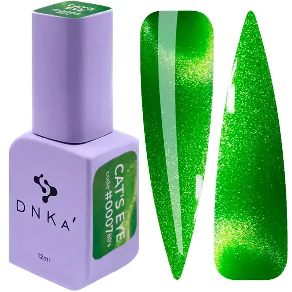 COLOR GEL POLISH CAT`S EYE "DNKa", 12 ml #0007 80`s