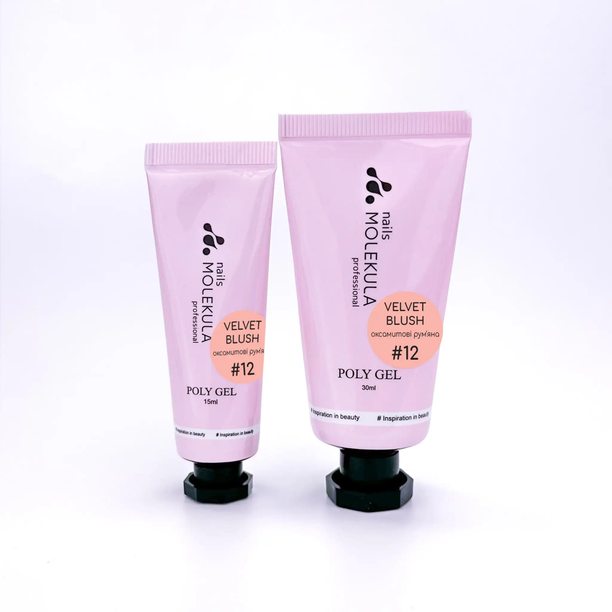 Molekula Polygel Velvet Blush 12 Acrylgel in 15 ml und 30 ml für professionelle Nagelmodellage