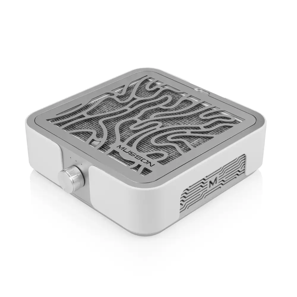 MUSSON X2 Graphite Nagelstaubsauger 72W mit Aktivkohle HEPA Filter für Maniküre