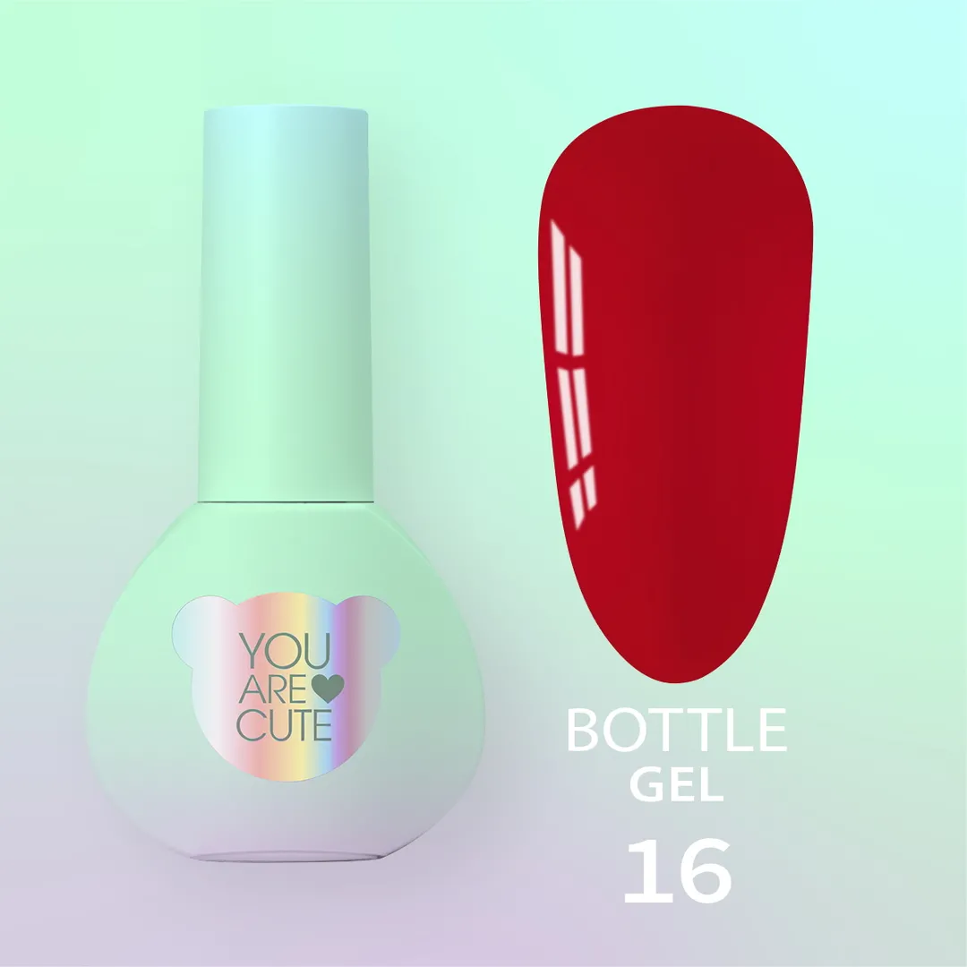 YouAreCute Bottle Gel Rot Nr. 16 für professionelle Nagelmodellage