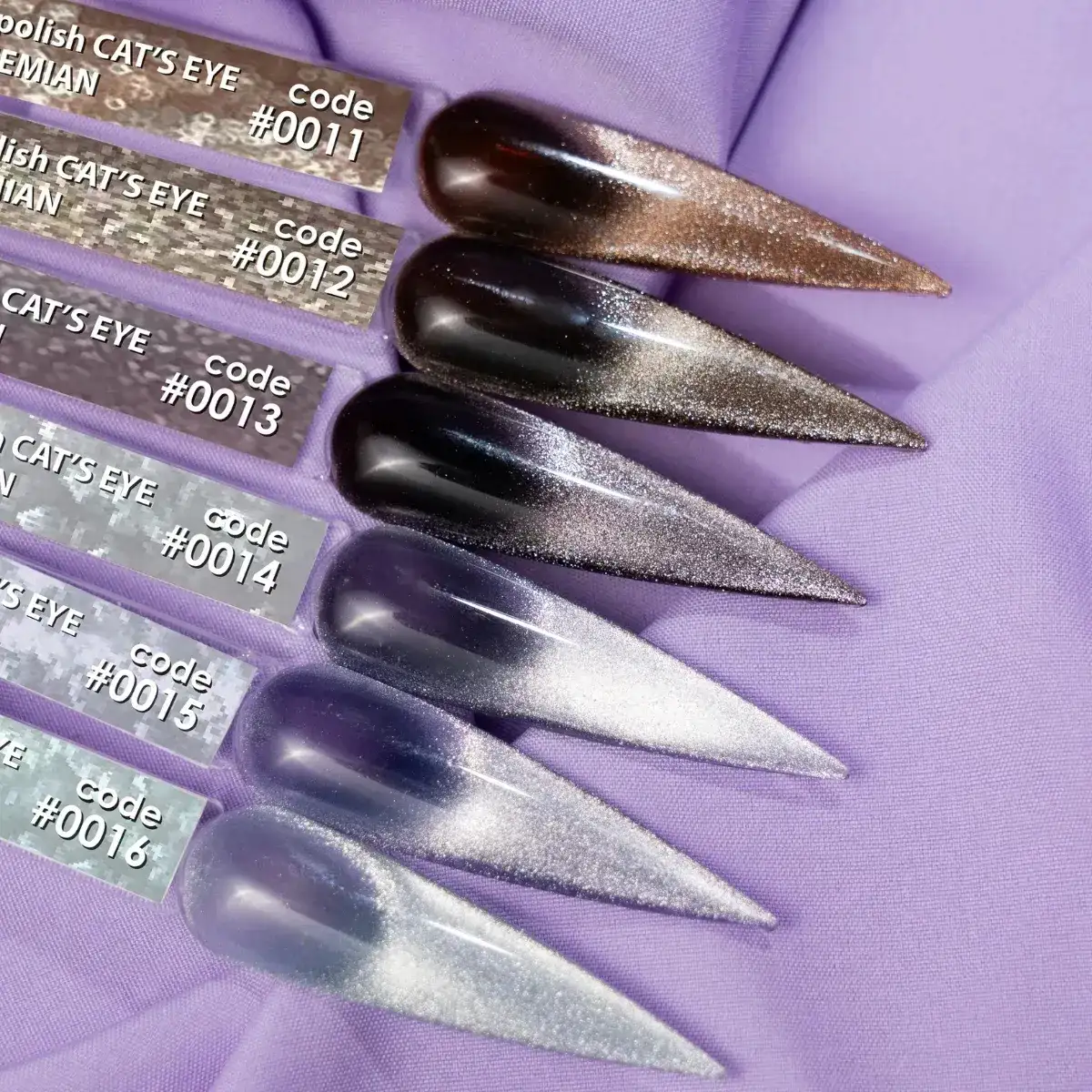 COLOR GEL POLISH CAT`S EYE "DNKa", 12 ml #0012 BOHEMIAN – Bild 2