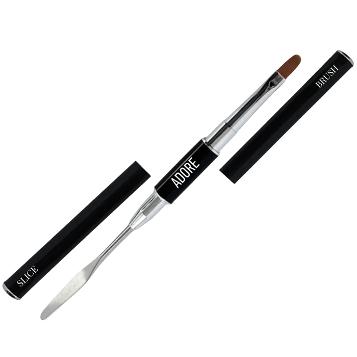 ADORE doppelseitiger Acryl-Gel-Pinsel 6/10 mm mit Spatel