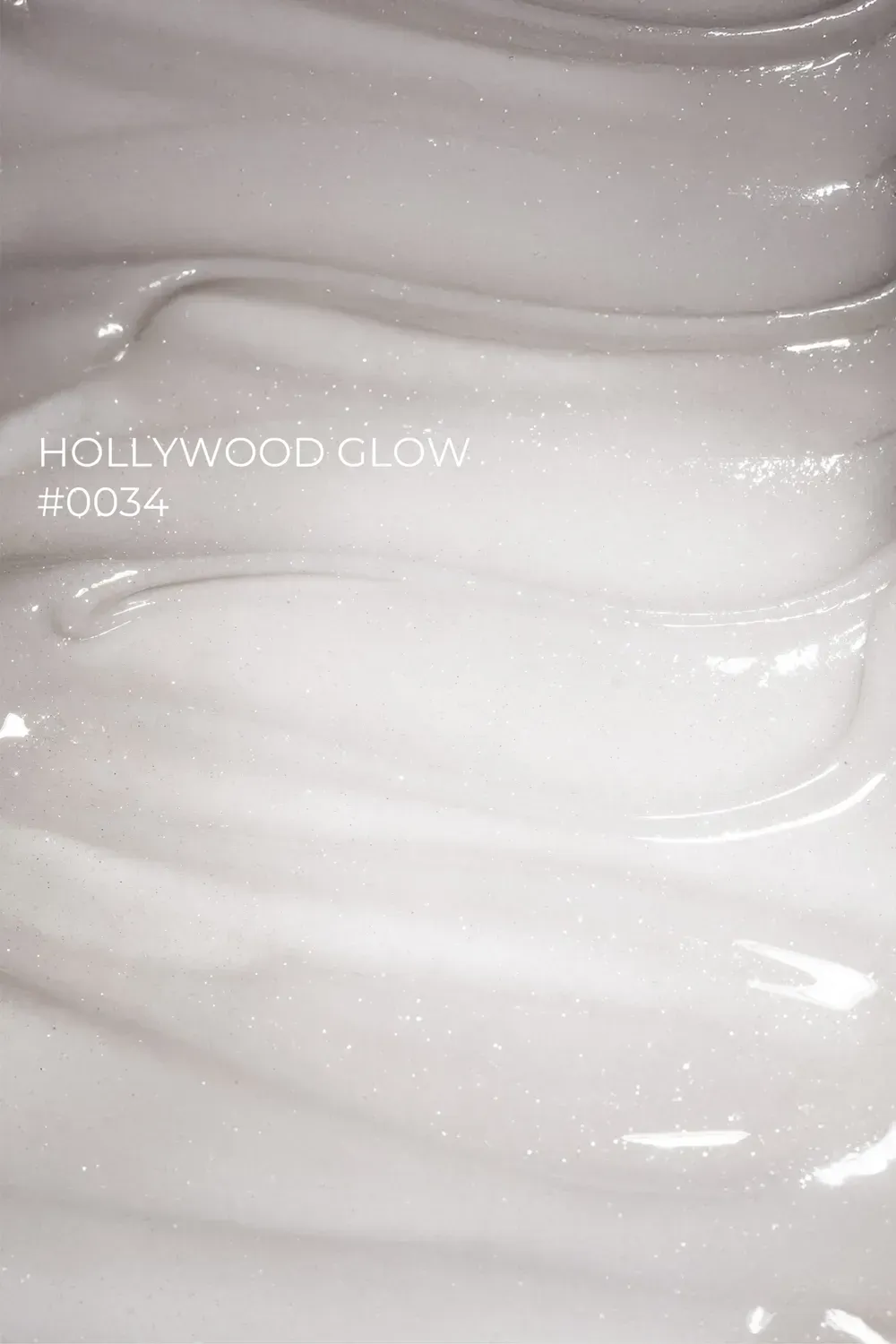 DNKa' Builder Gel #0034 Hollywood Glow milchig weiß mit Glitzer