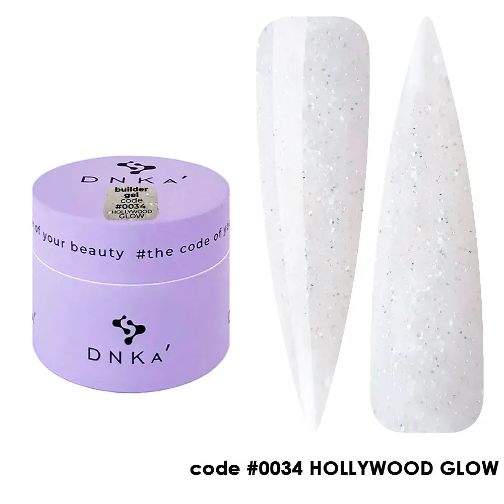 DNKa' Builder Gel #0034 Hollywood Glow 15 ml Glitzer Aufbaugel