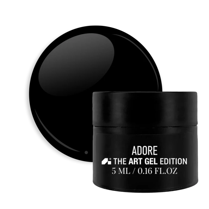 ADORE Gelfarbe Nr. 02 Schwarz mit Schwitzschicht im 5-g-Tiegel