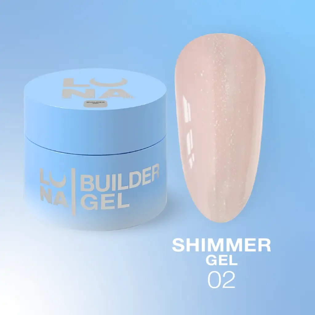 LUNAmoon Shimmer Gel №2 Builder Gel mit Glitzer