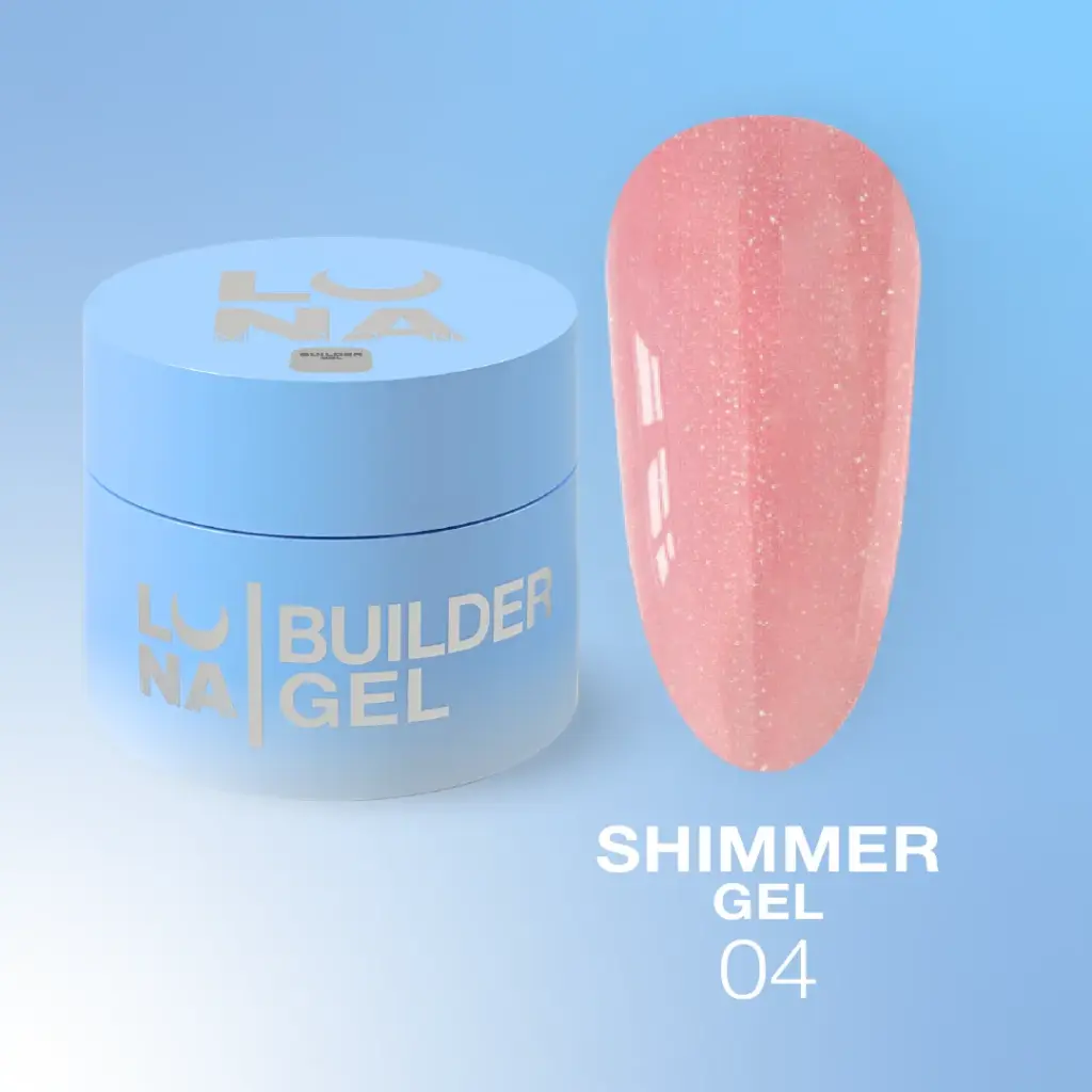 LUNAmoon Shimmer Gel №2 Builder Gel mit Glitzer