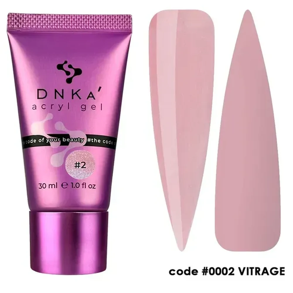 DNKa' Acryl Gel #0002 Vitrage – Tube 30 ml und Farbmuster