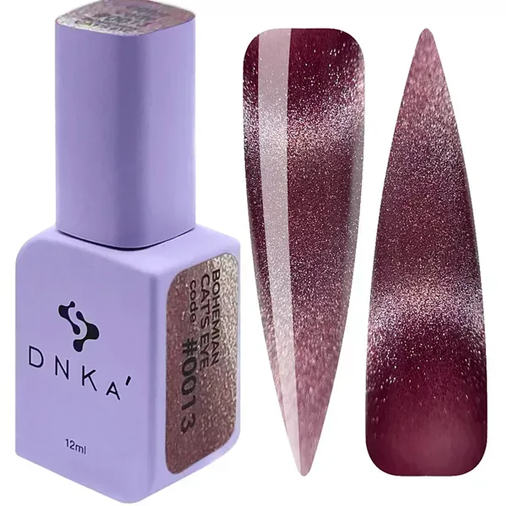 DNKa' Cat's Eye #0013 Bohemian Weinrot – Flasche 12 ml und Farbmuster