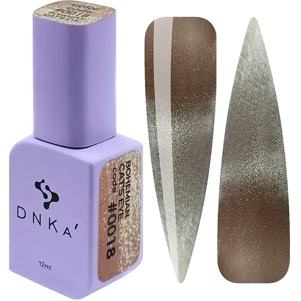 DNKa' Cat's Eye #0018 Bohemian Mokka-Taupe – Flasche 12 ml und Farbmuster