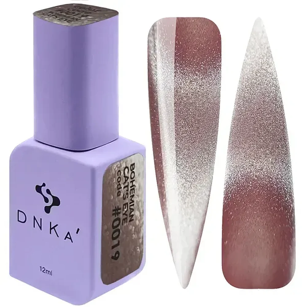 DNKa' Cat's Eye #0019 Bohemian Altrosa-Braun – Flasche 12 ml und Farbmuster