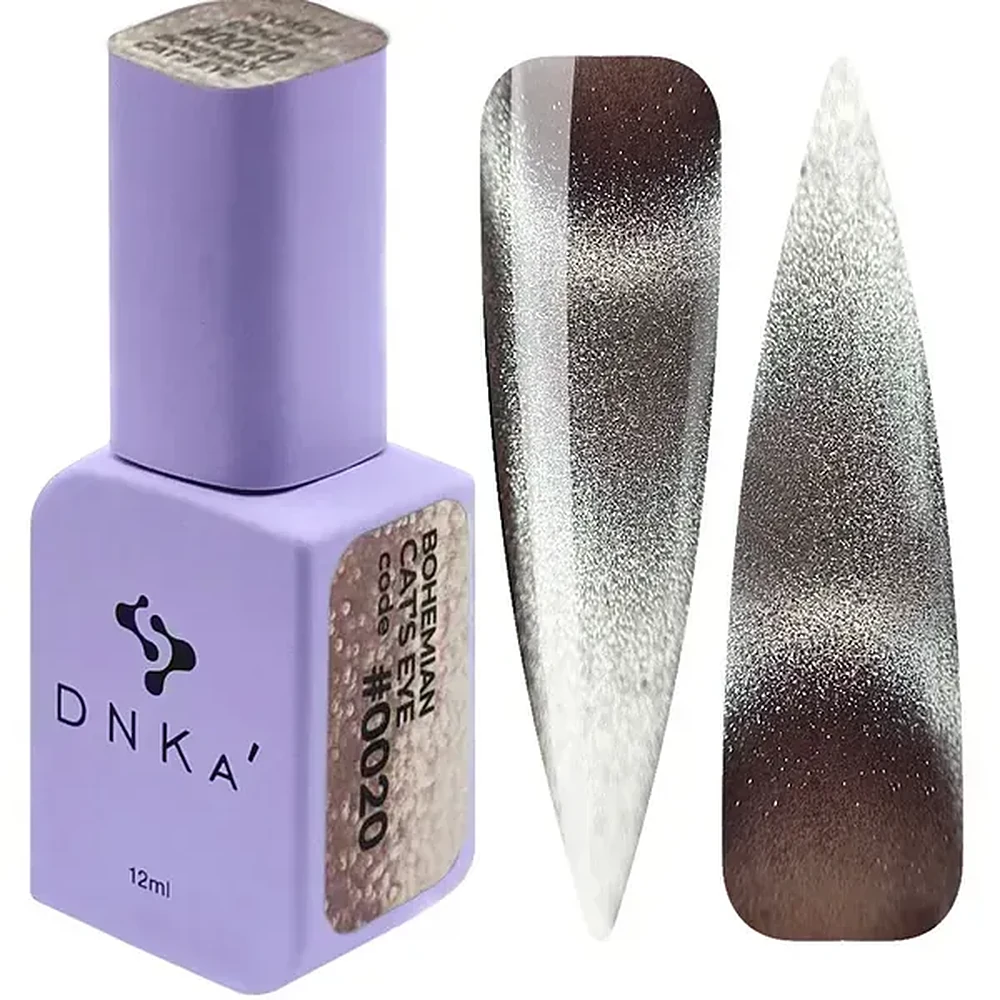 DNKa' Cat's Eye #0020 Bohemian Schokobraun – Flasche 12 ml und Farbmuster