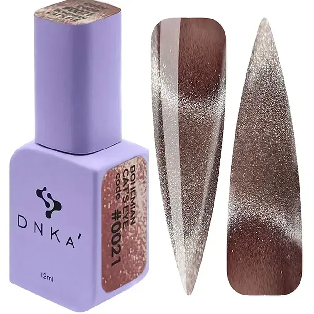 DNKa' Cat's Eye #0021 Bohemian Kakao-Rosé – Flasche 12 ml und Farbmuster