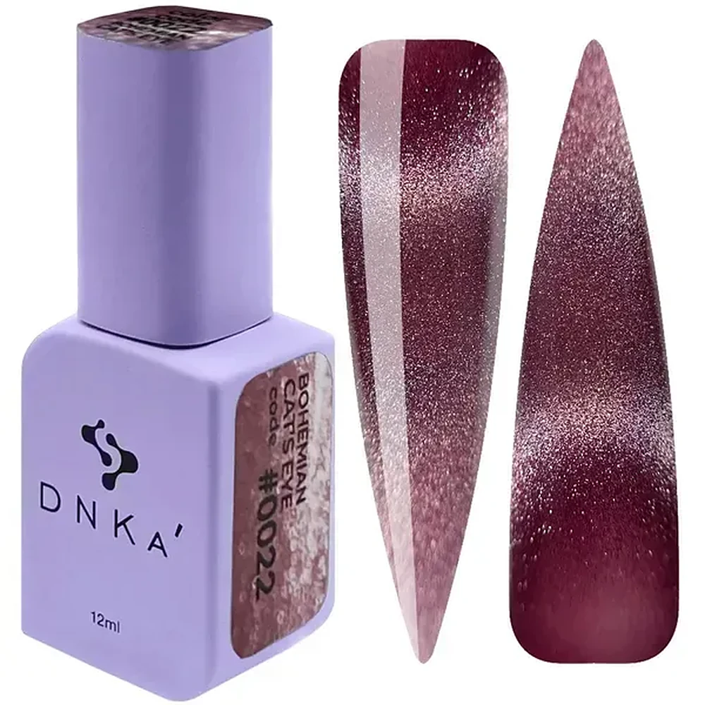 DNKa' Cat's Eye #0022 Bohemian Brombeere – Flasche 12 ml und Farbmuster