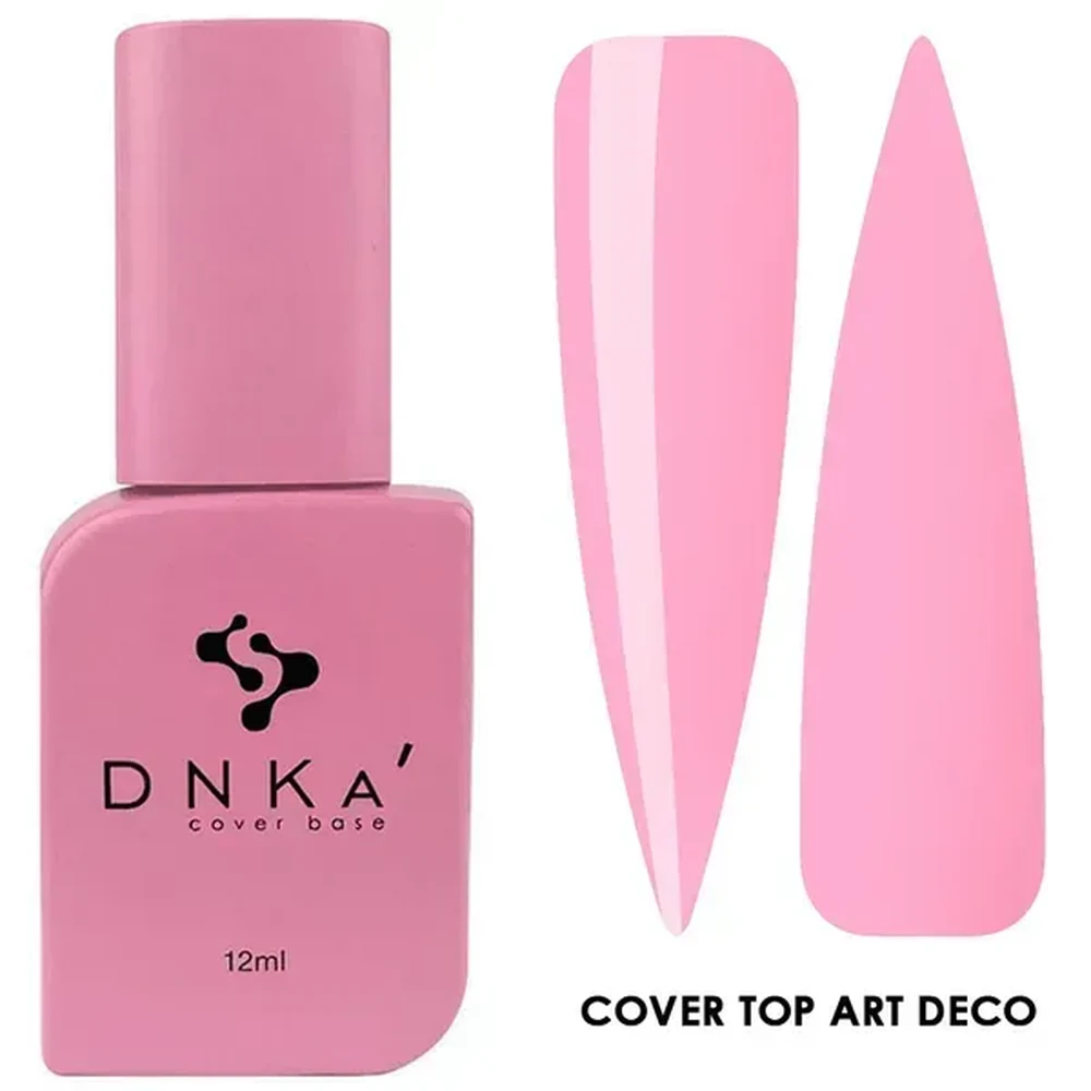 DNKa' Cover Top Art Deco 12 ml – Flasche und Farbmuster Bonbonrosa